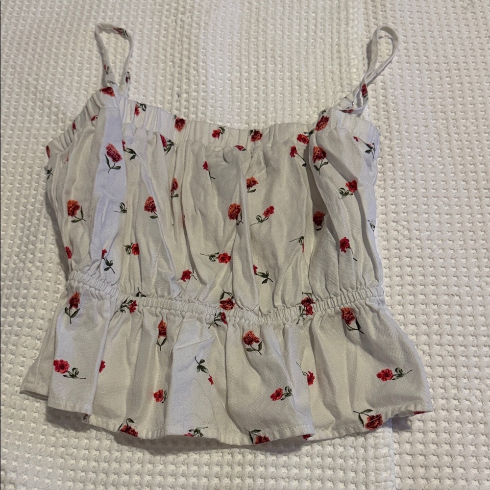 Forever 21 White Floral Camisole